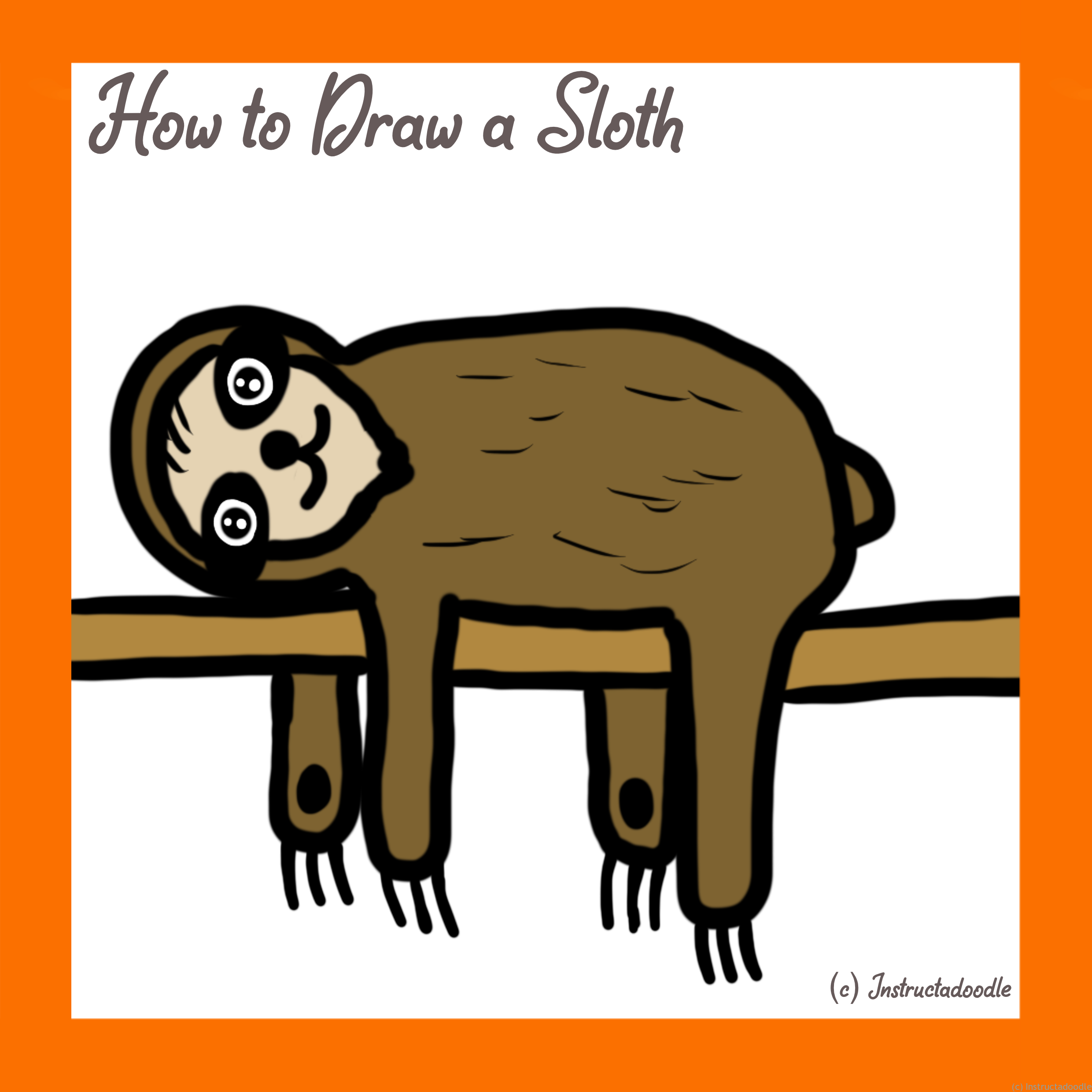 How to Draw a Sloth - Really Easy Drawing Tutorial | Cute easy drawings, Easy  drawings, Drawings